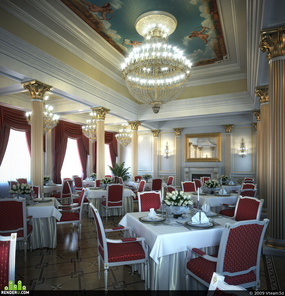 Vteam3d. RESTAURANT INTERIOR 