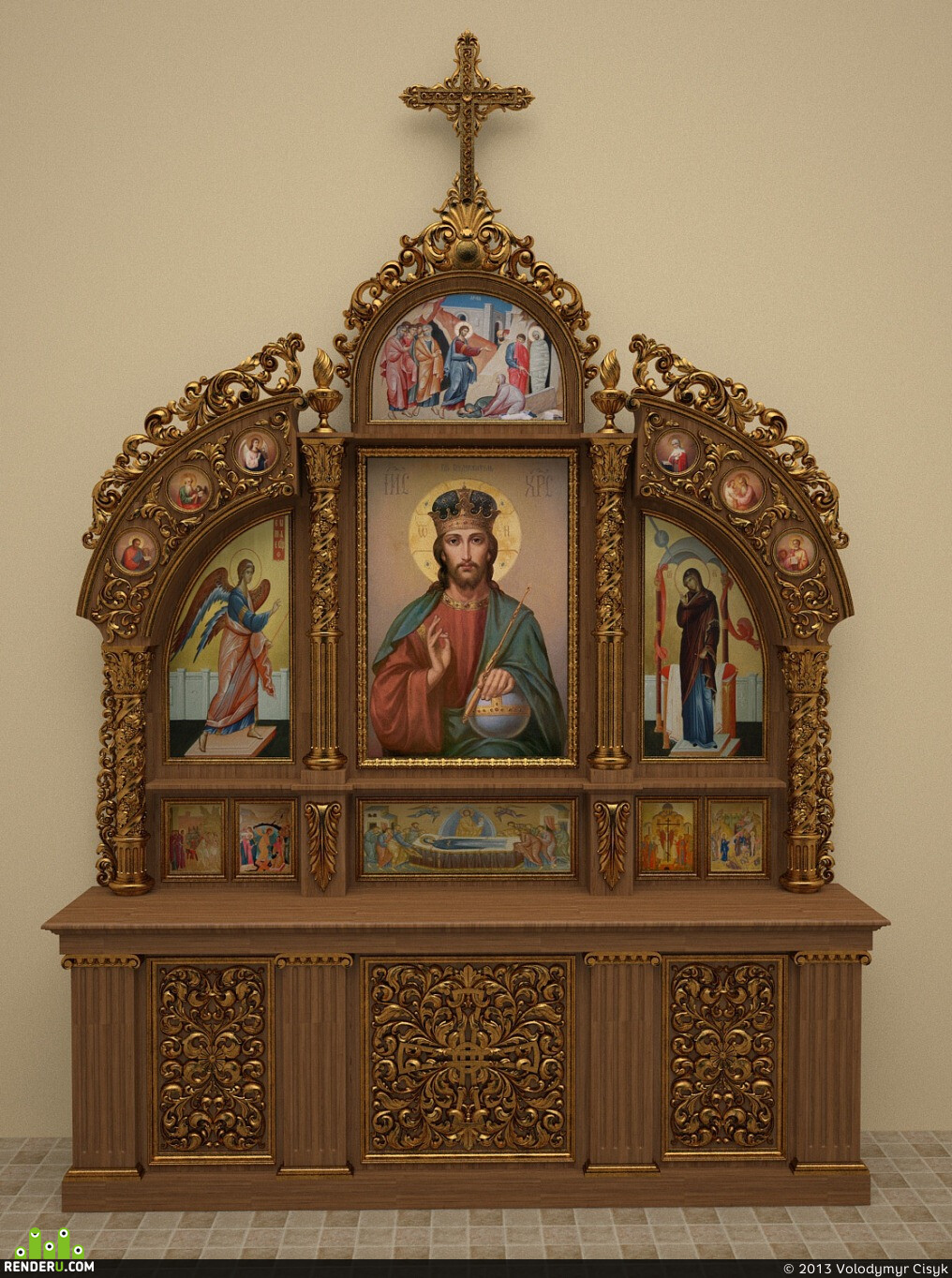 Chuck. Backthrone image of the Saviour