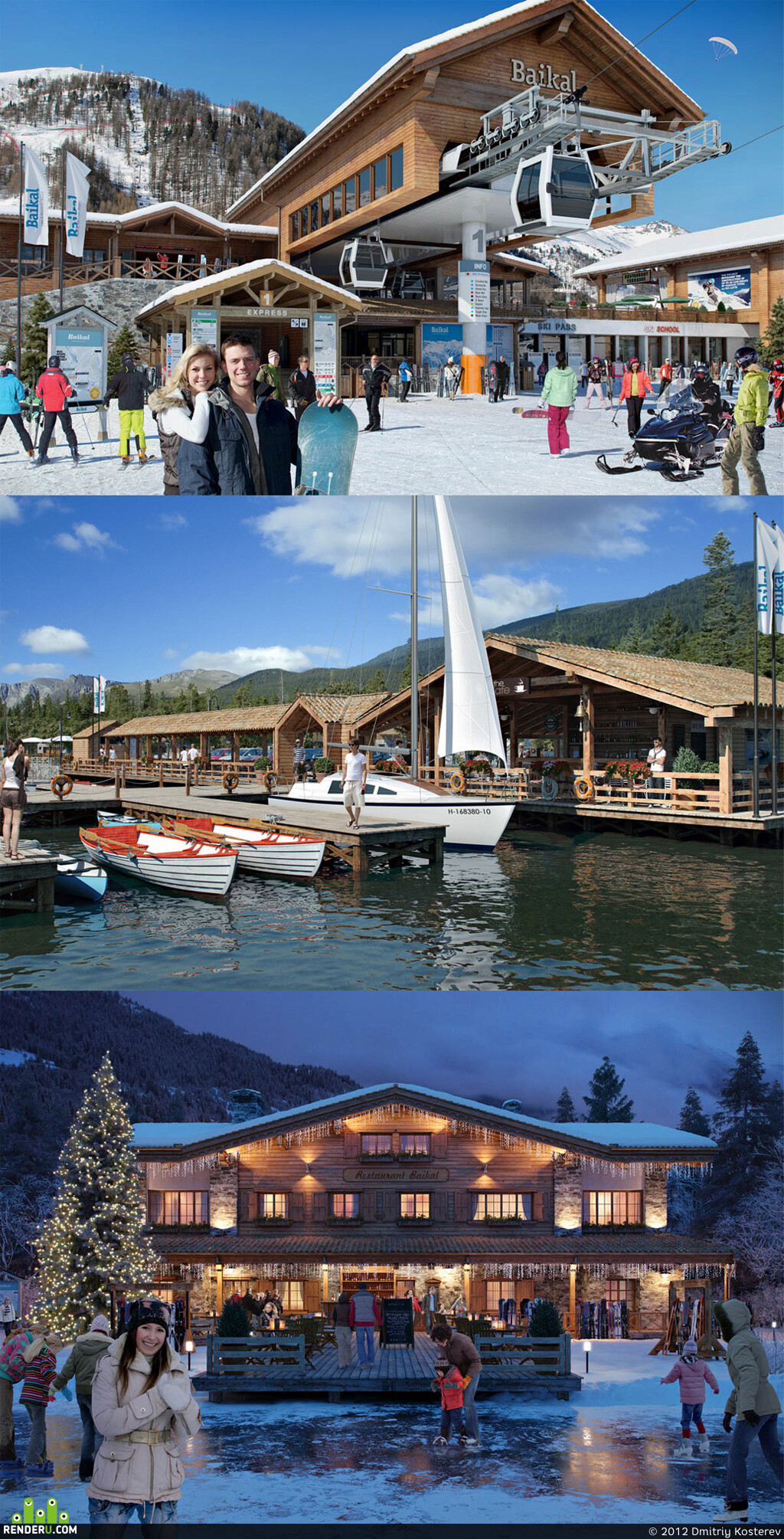 KEYLIGHT. Ski complex on Lake Baikal