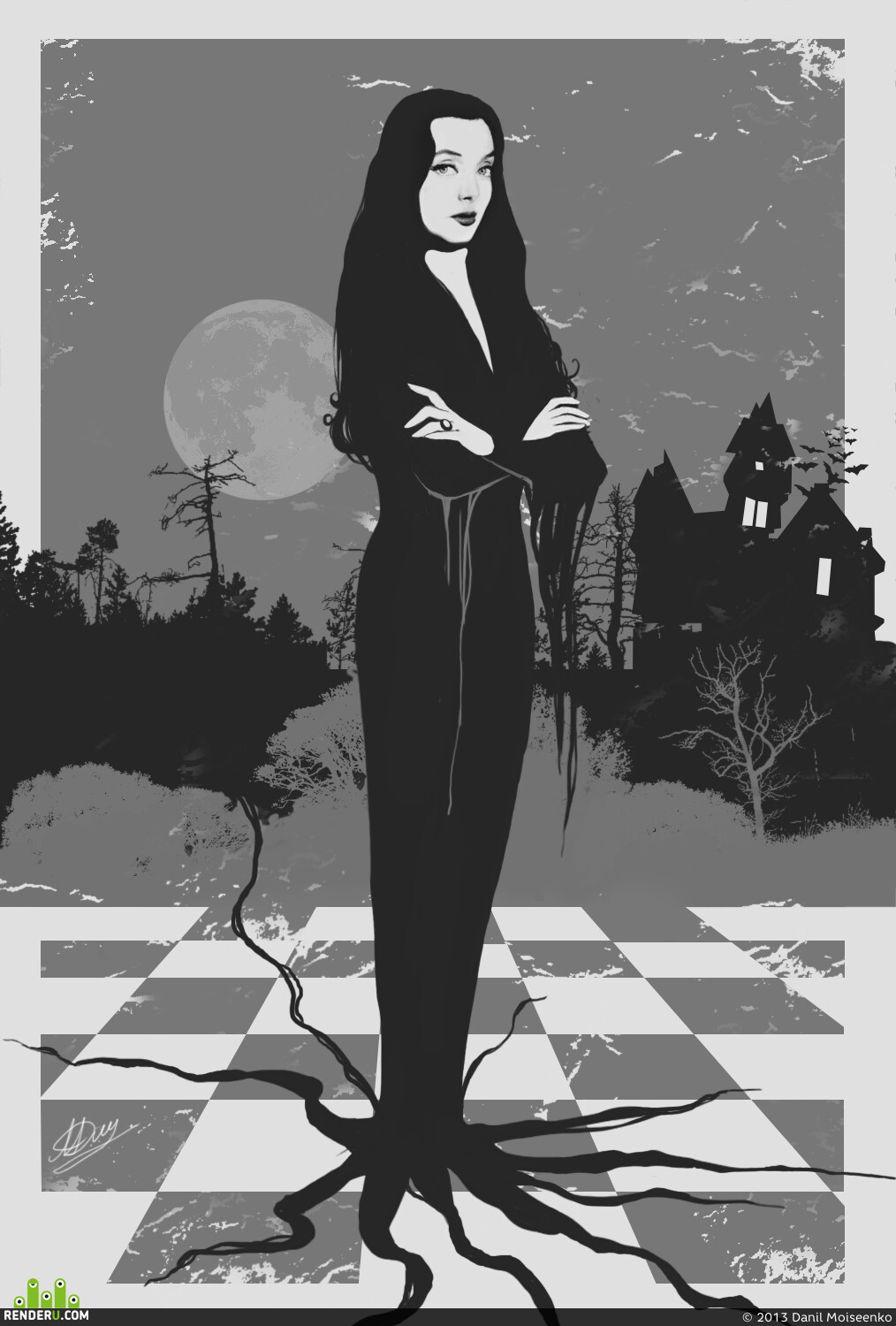 Danil Moiseenko. morticia addams