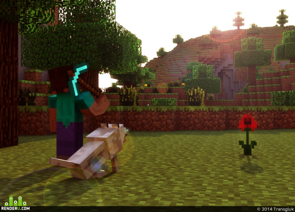 Transgluk. Art on the game Munecraft. "The Sunset"