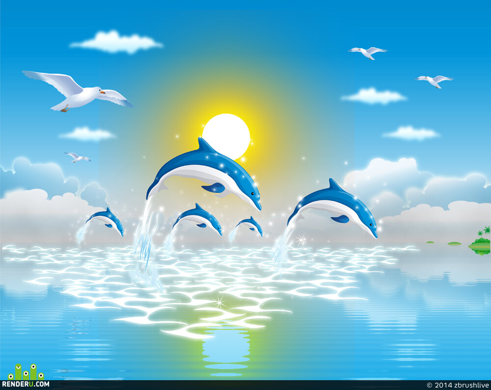 zbrushlive. Dolphins