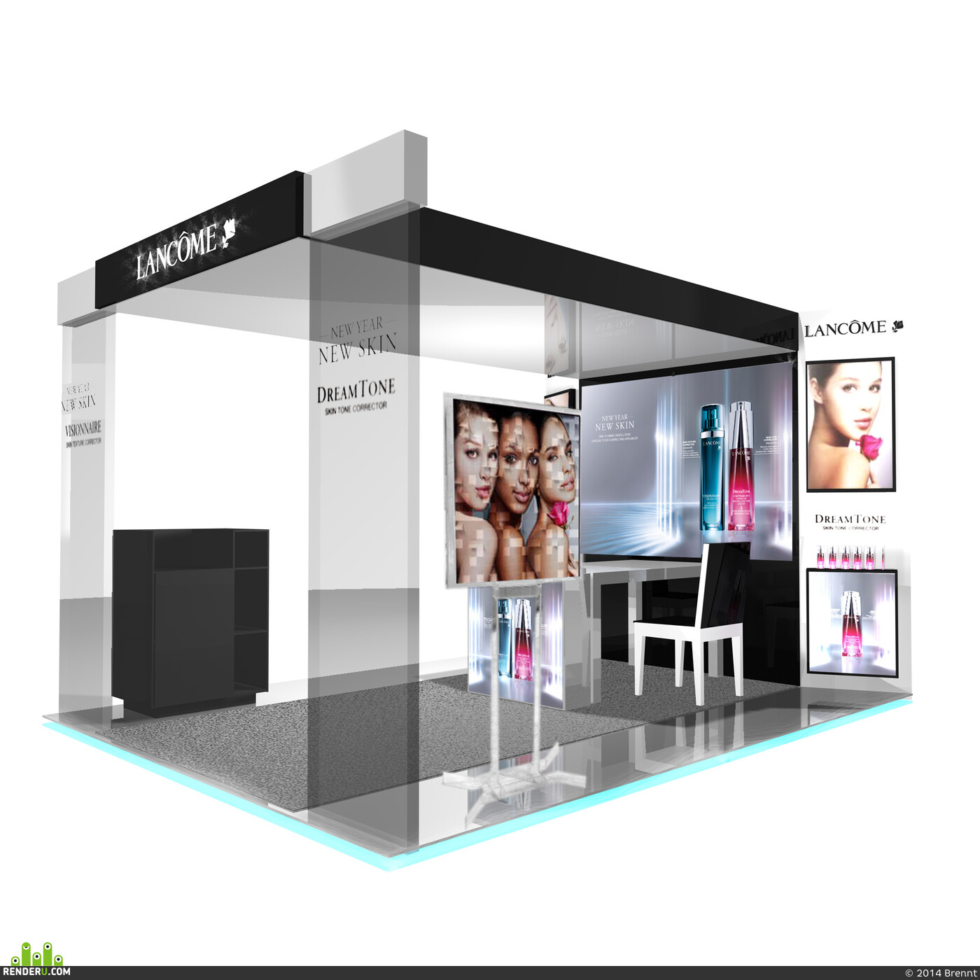 Brennt. Exhibition stand Lancome