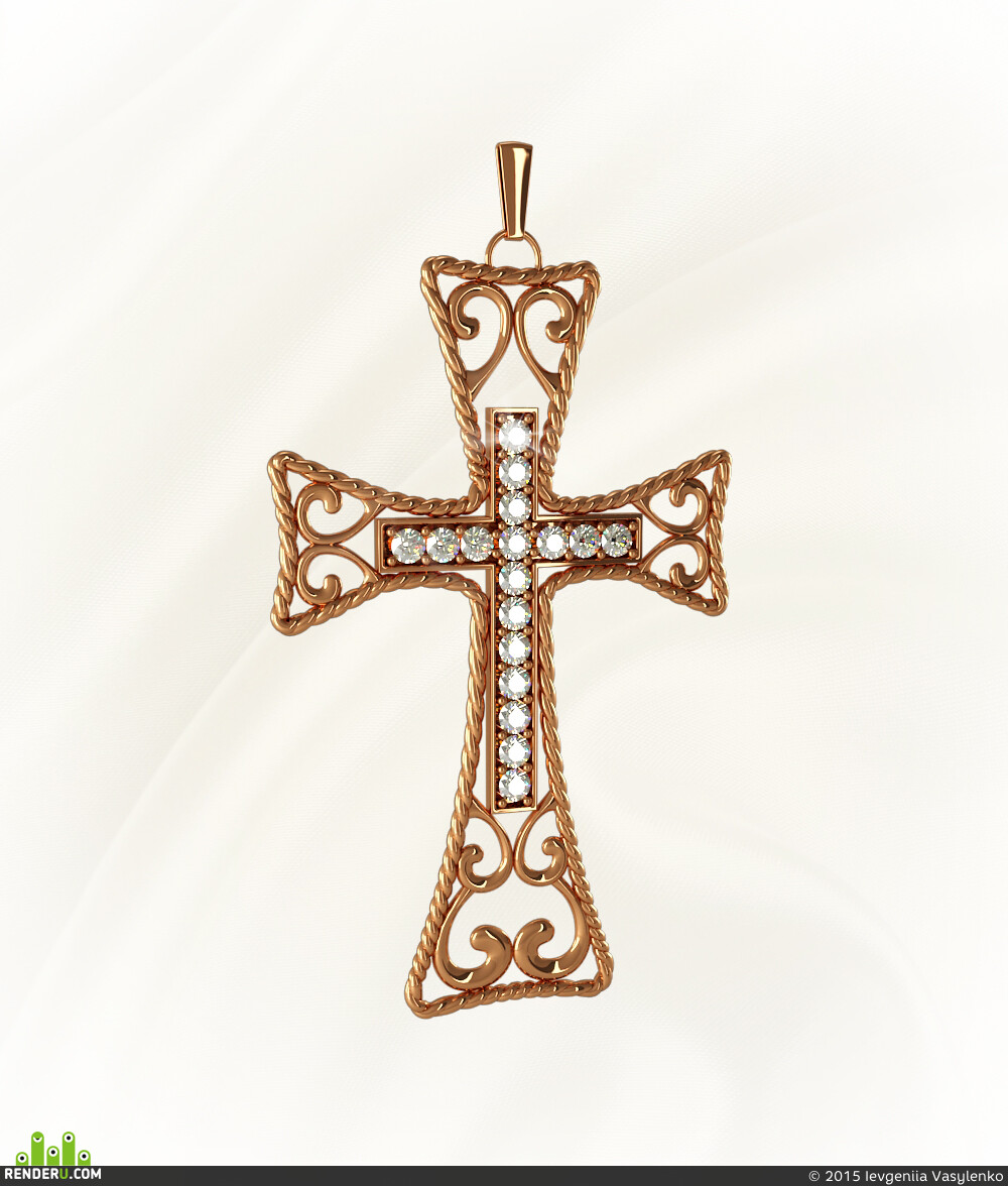 Ievgeniia Vasylenko. Cross pendant