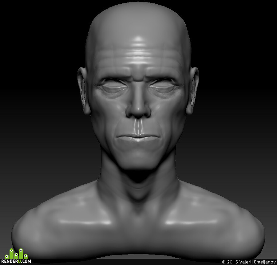 Valerij Emeljanov. First experience (Bust of James Hugh Calum Laurie).