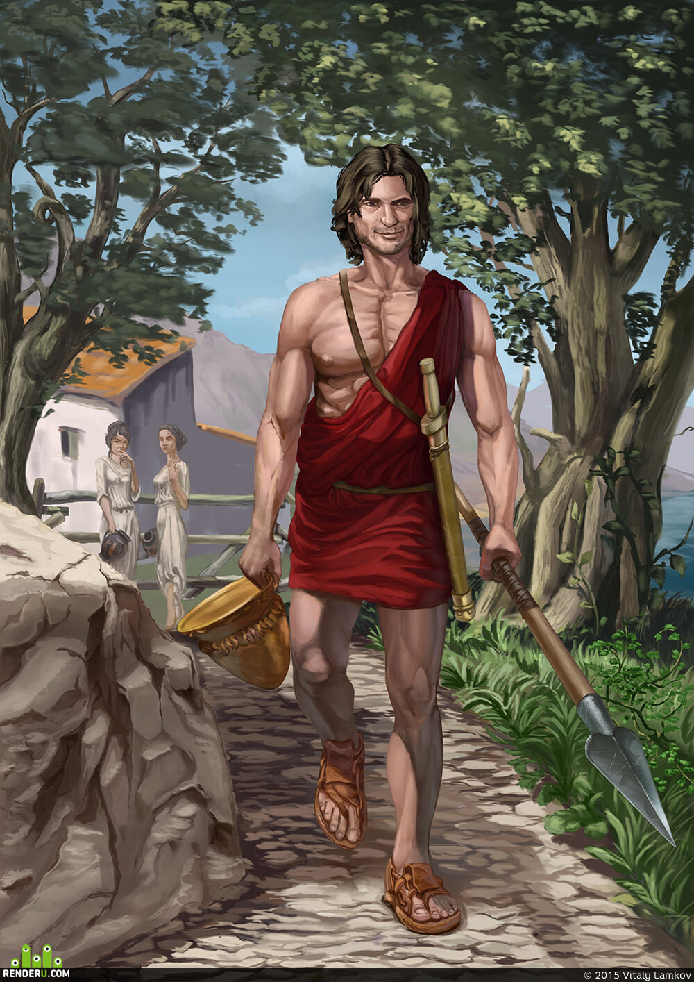 skifvetal. Spartan warrior