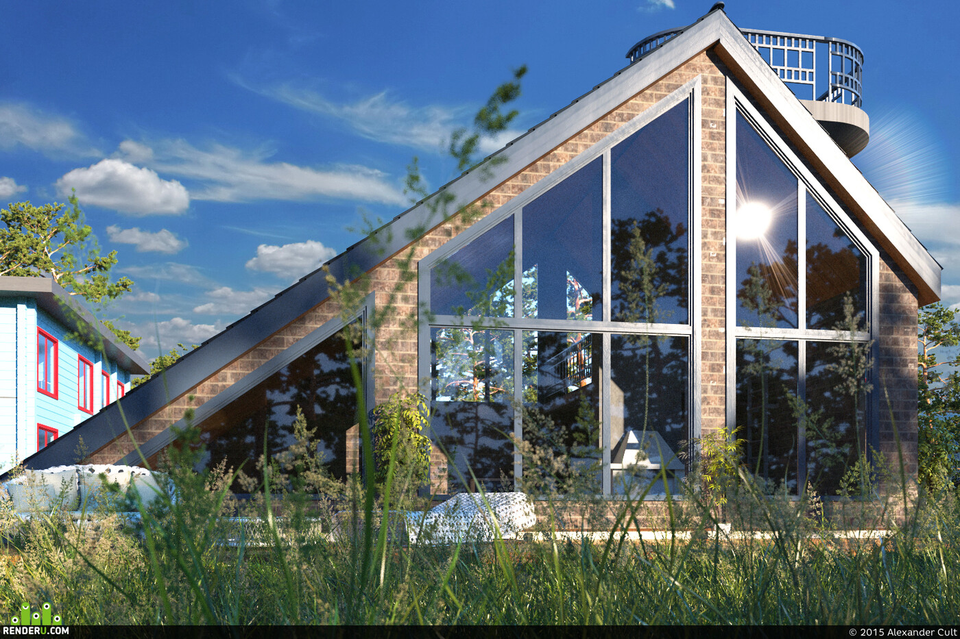 Kupi-Project. Observation platform. Guest house.