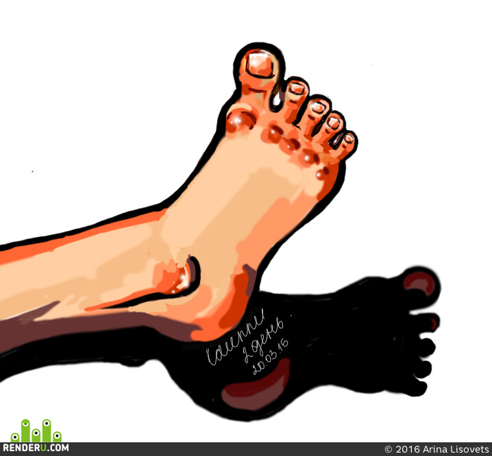 idunnu. foot, stylization.