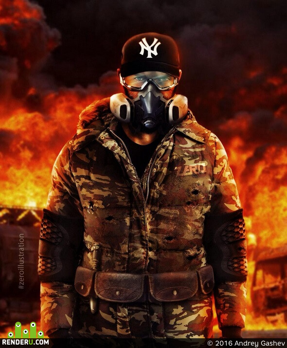Zero_illustration. Concept "The division"