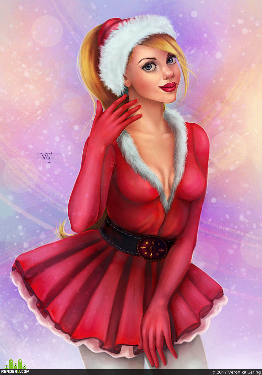 busyashka. winter girl