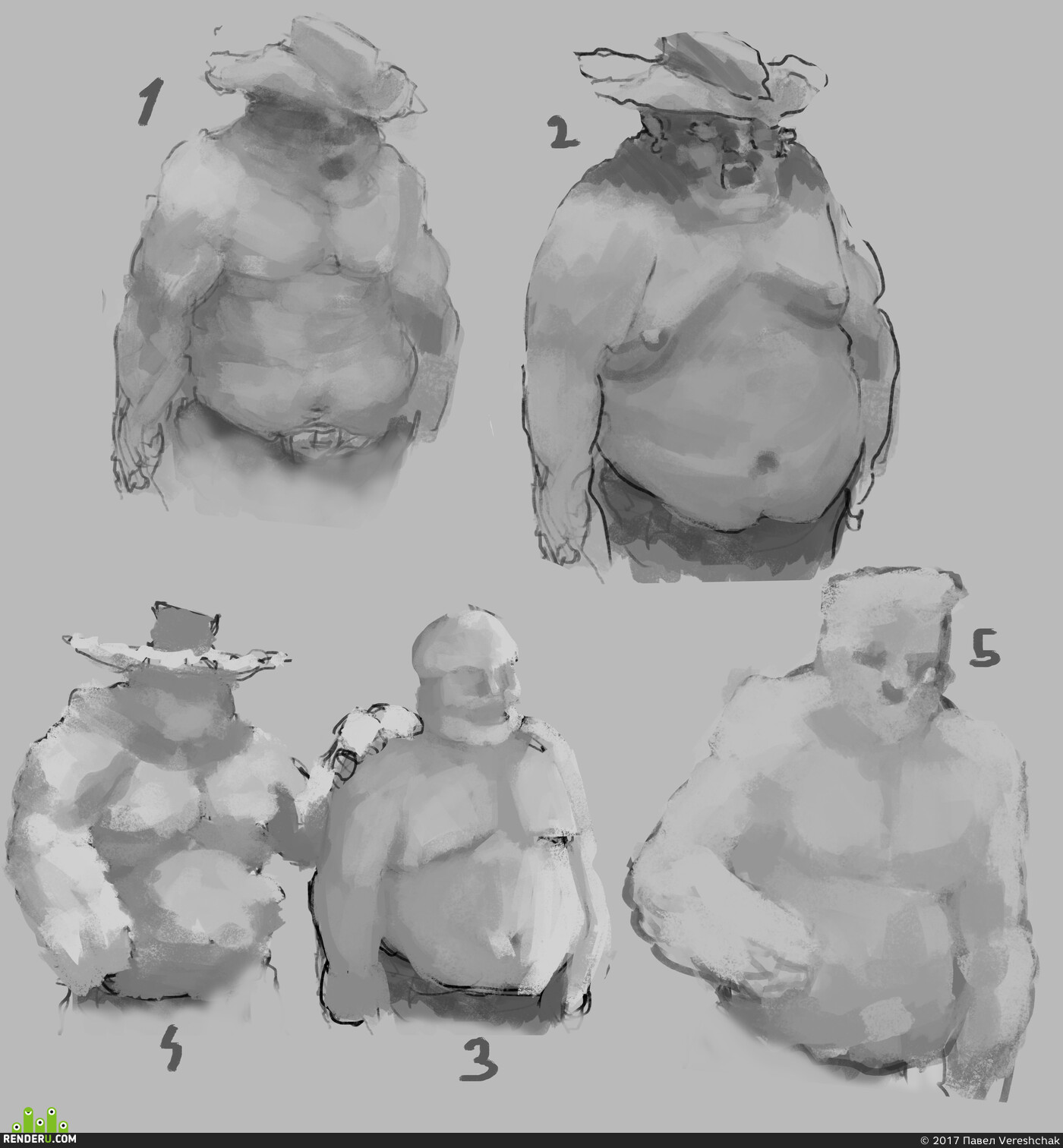 Pavlusha. Fat men