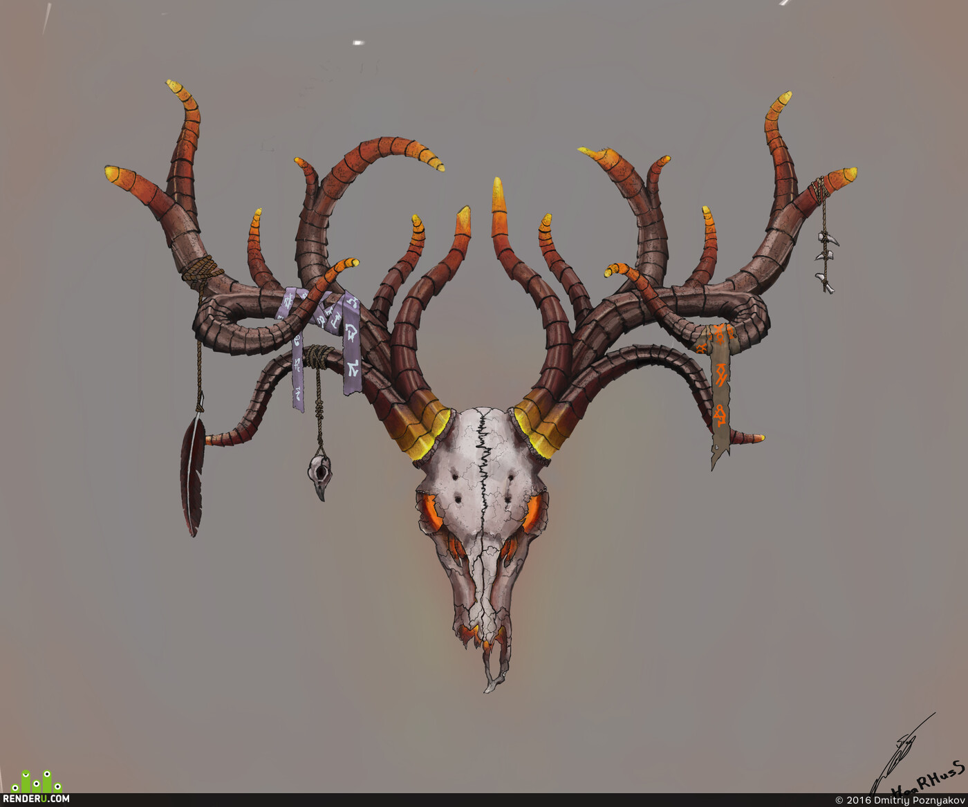 HaaRHusS. deer skull