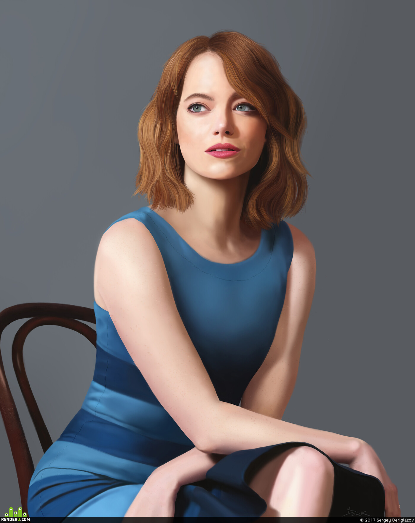 DERK7. Emma Stone portrait