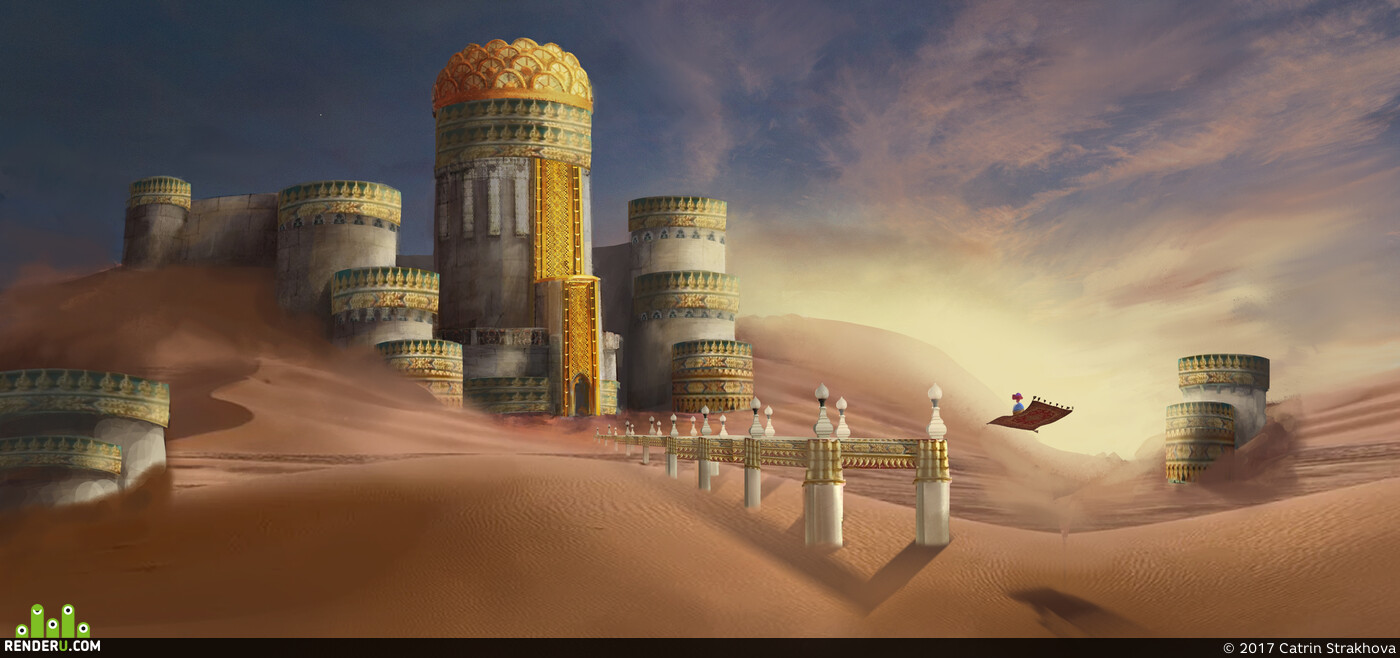 Catrin_S. Desert city sketch