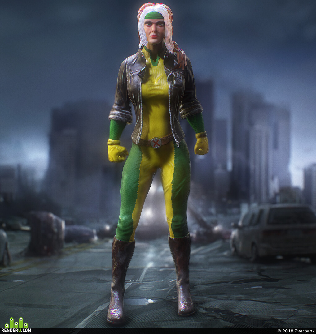 Zverpank. Rouge(X-men