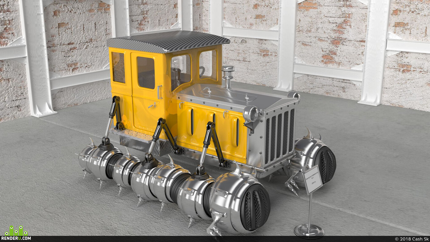 Cash Sk (cash). Tractor on crawlers