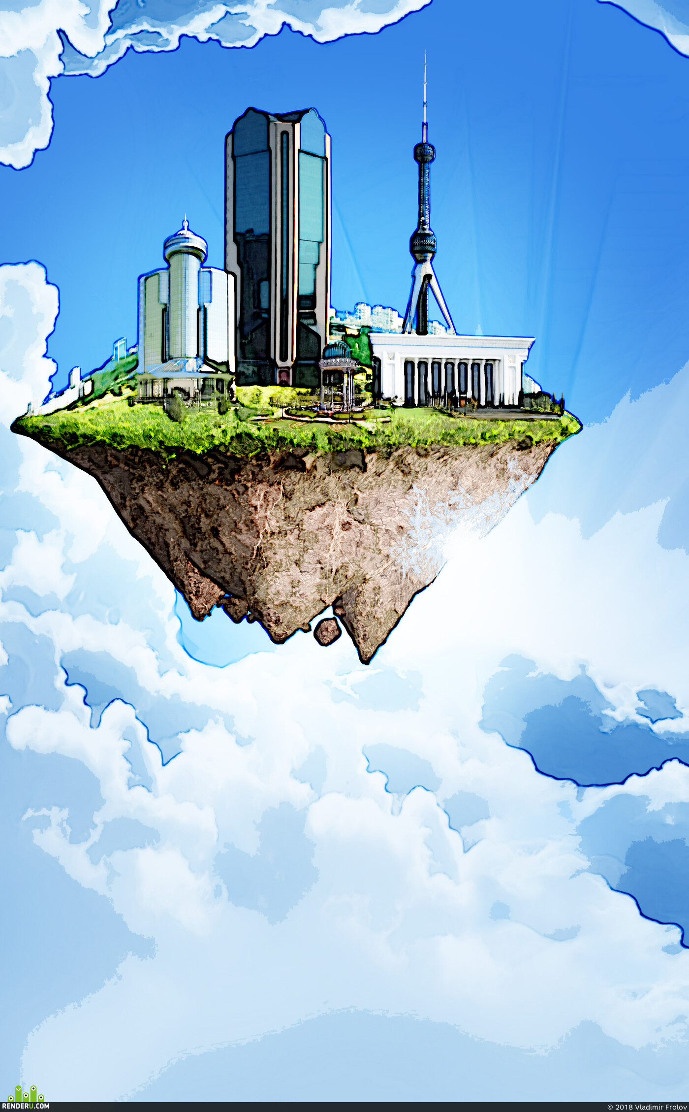 Vladimir Frolov (VovarT). Flying city