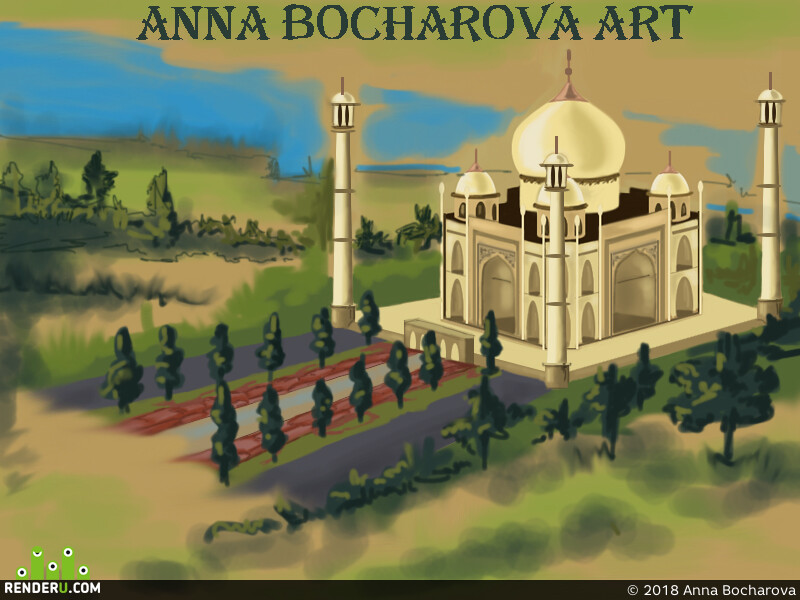 Anna Bocharova. Location Taj Mahal