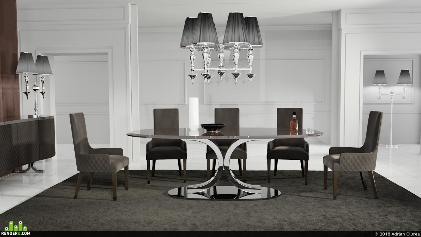 Adrian Ciurea. Table with chairs