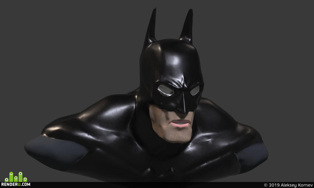 Aleksey Kornev. Sculpt bust of Batman
