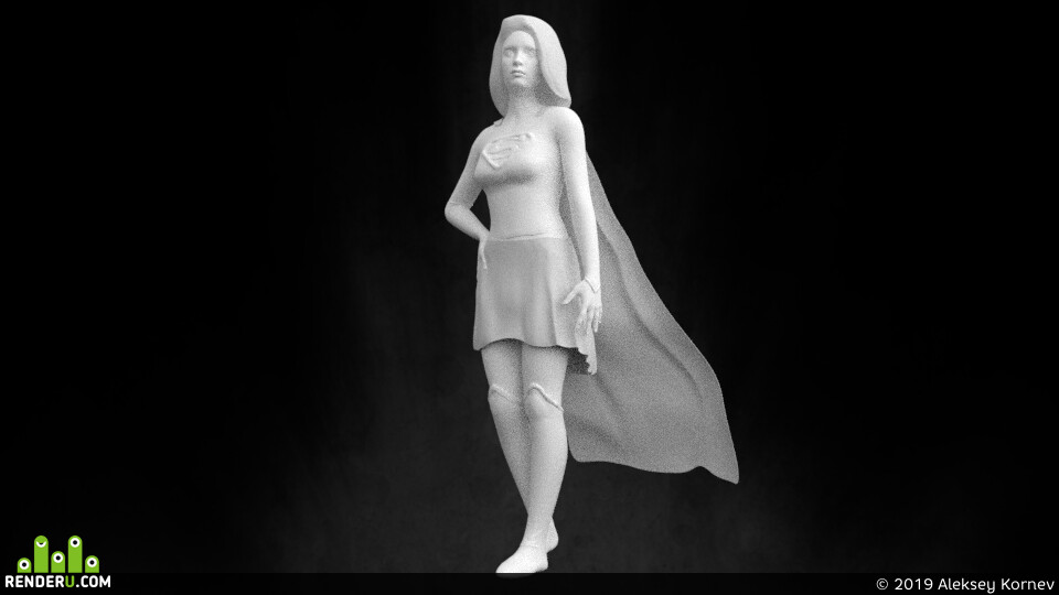 Aleksey Kornev. Sculpture of Super Girl