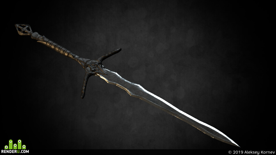 Aleksey Kornev. Lowpoly sword
