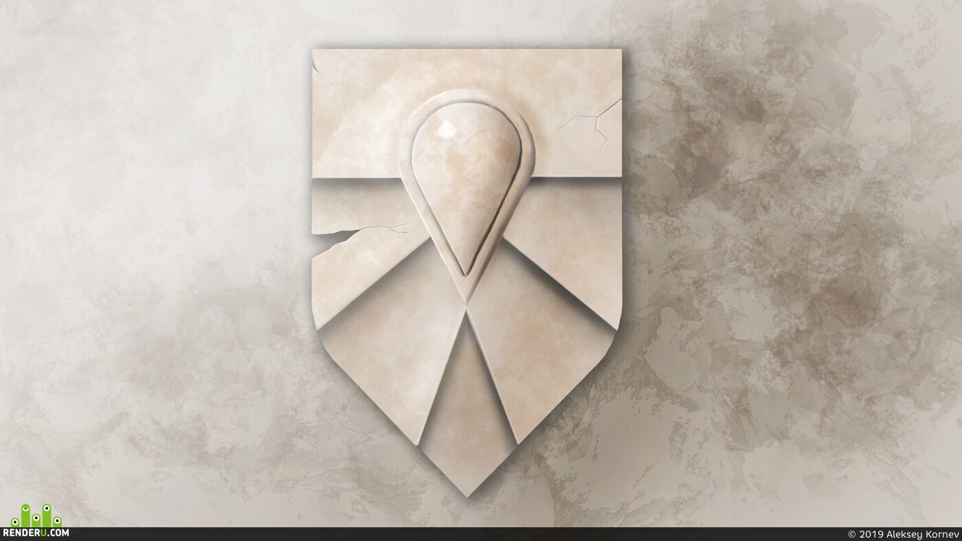 Aleksey Kornev. Marble coat of arms