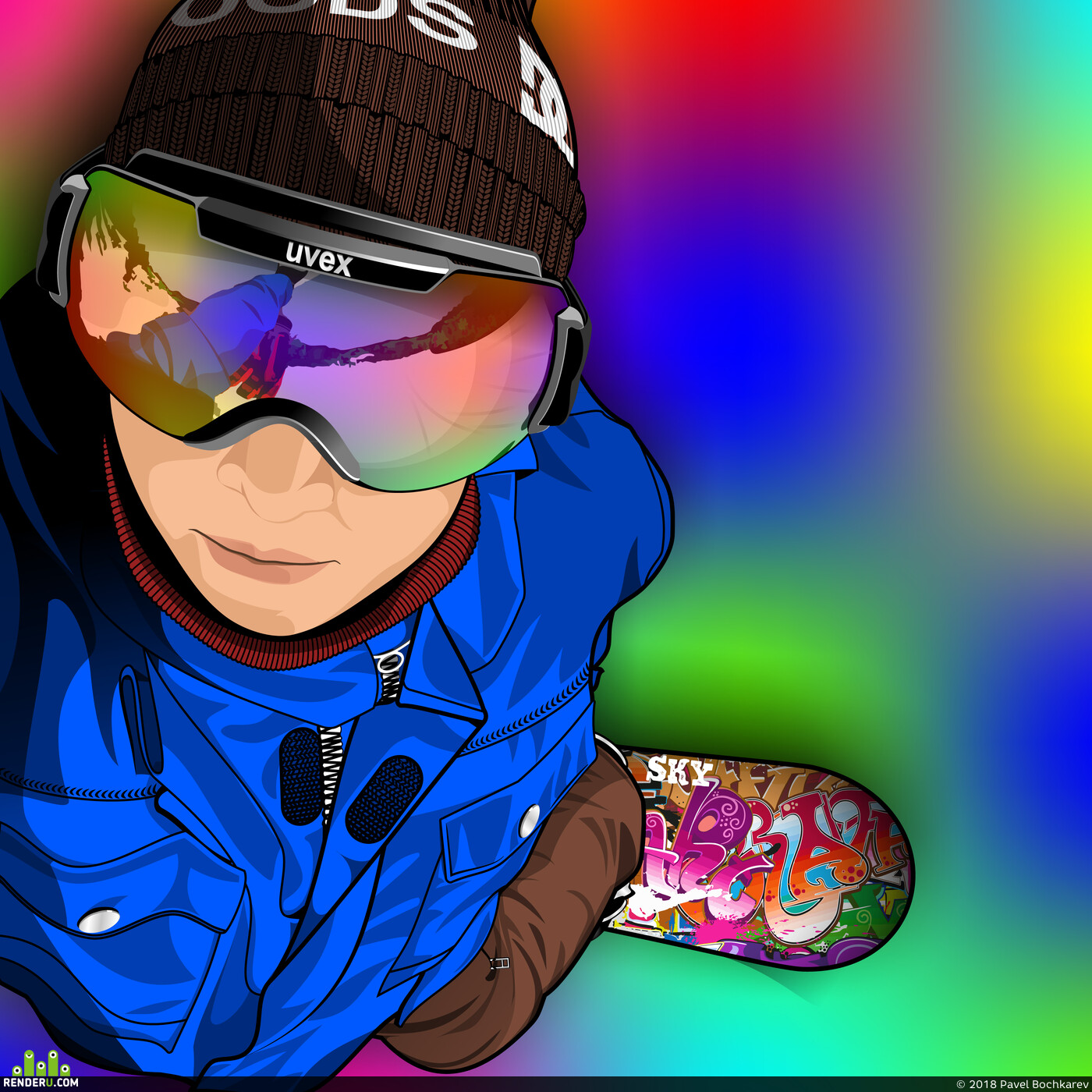 Pavel Bochkarev. Vector portrait — Artem