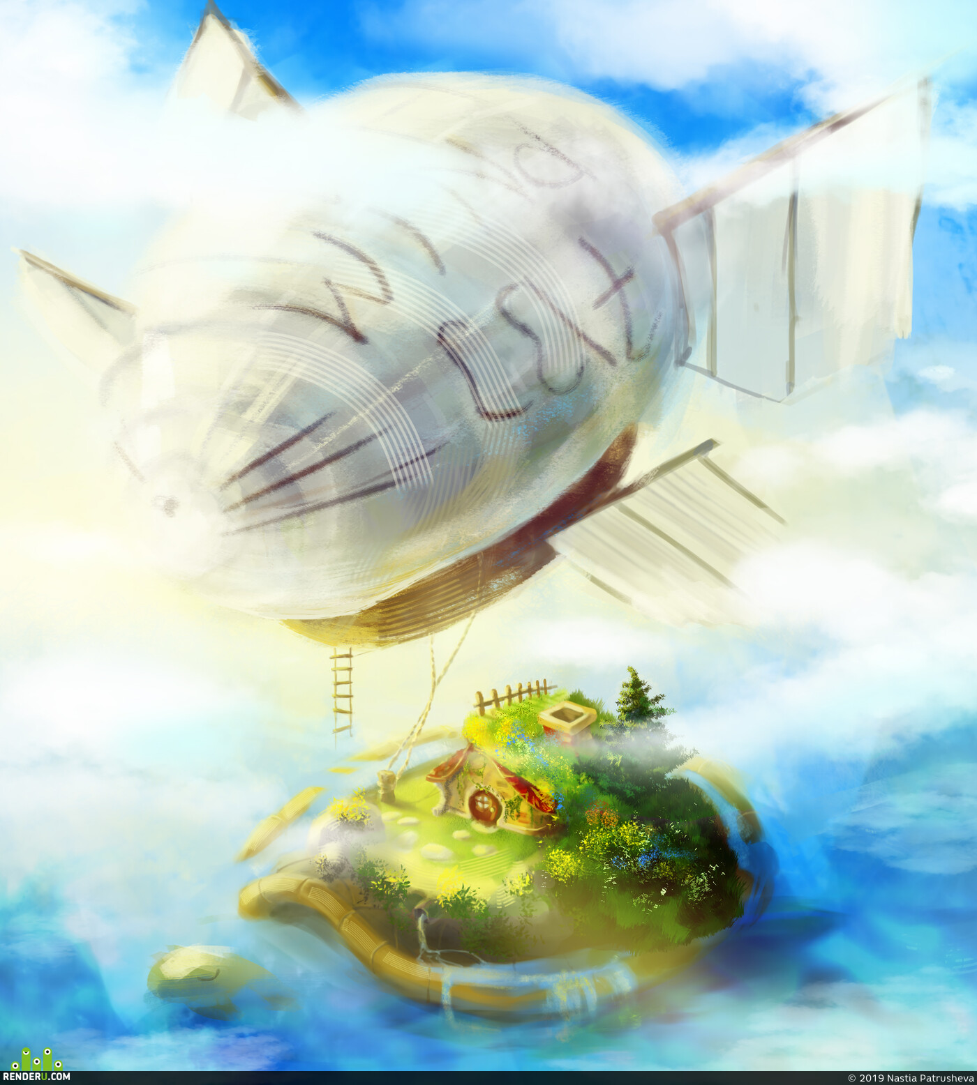 Nastia Patrusheva (Anast Patrusheva). Airship "Air Cat"