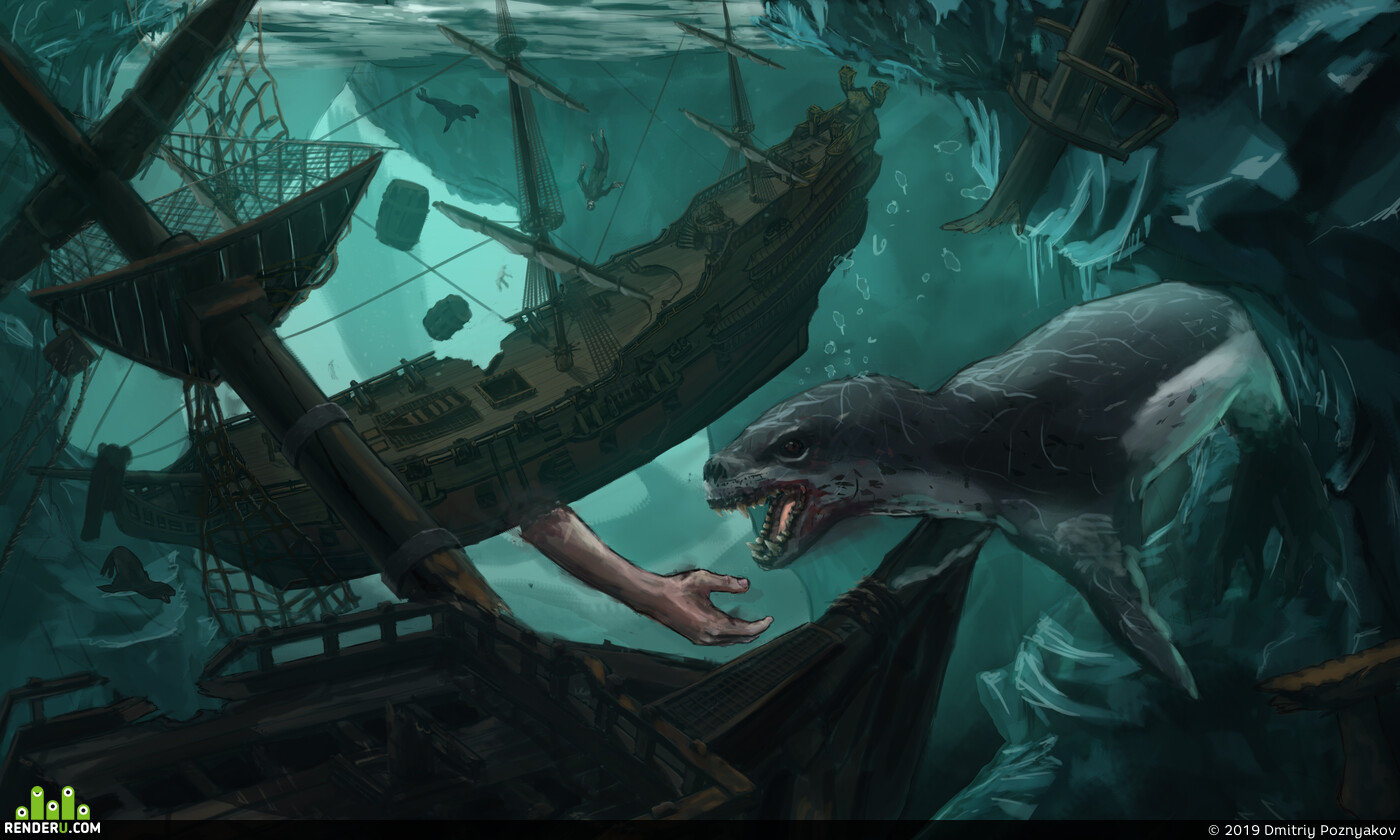 HaaRHusS. wreck in the ocean