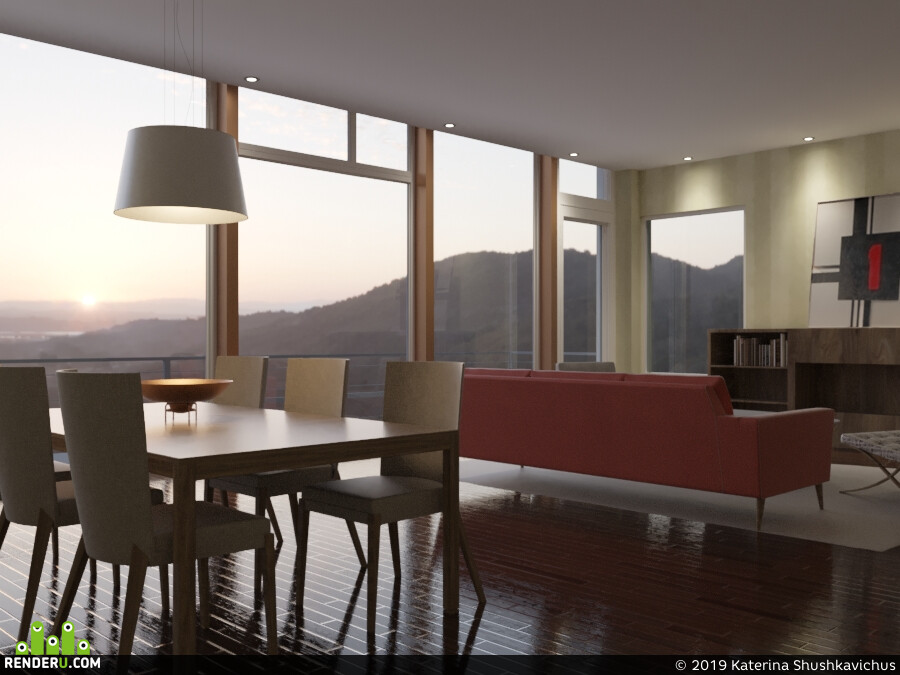 Katerina Shushkavichus. living room interior