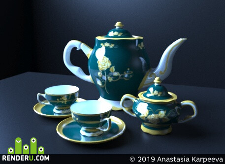 Anastasia Karpeeva. Tea-set