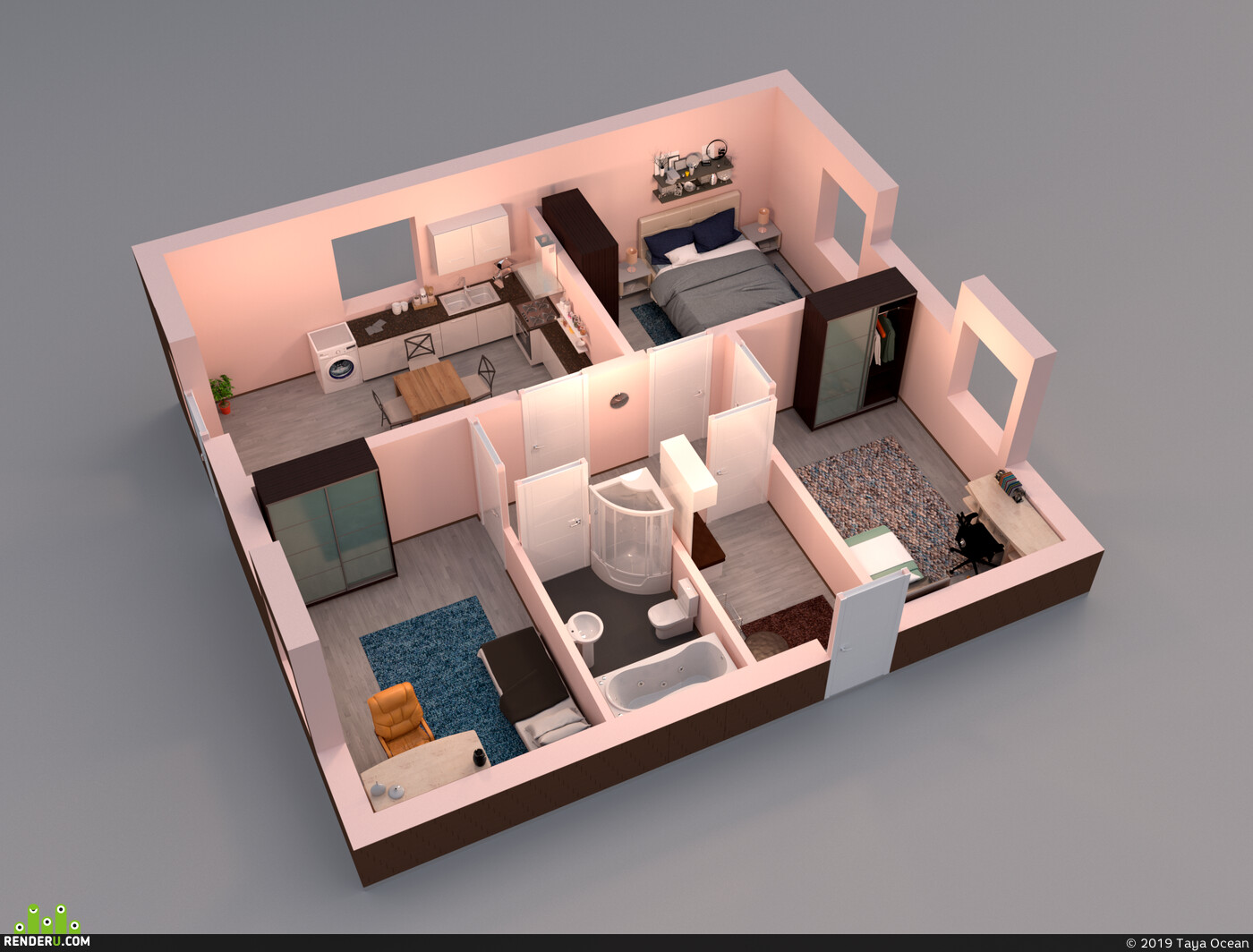 Taya Ocean. One-storey residential building.