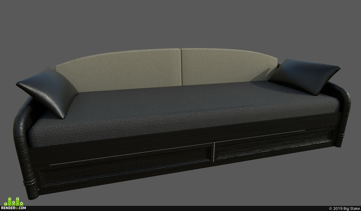 Big Stake. Wooden sofa