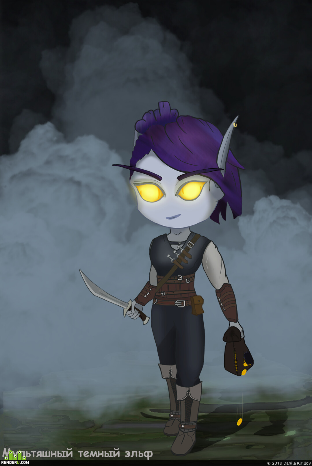 Danila Kirillov. Сartoon dark elf