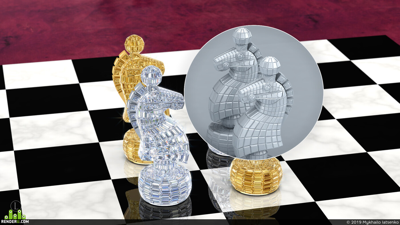 Mykhailo Iatsenko. Jewelry visualization with 3d model demonstration