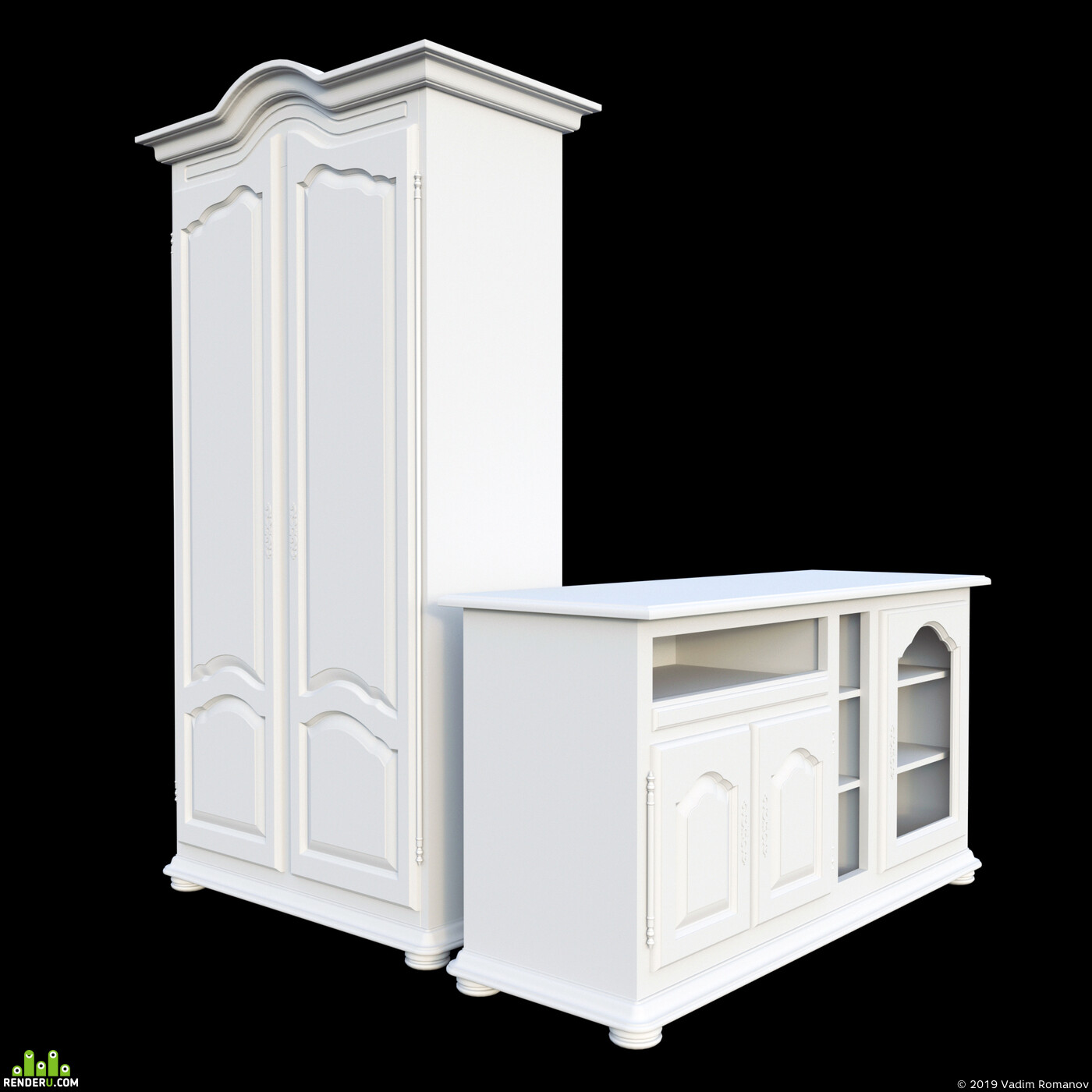 Vadim Romanov. Closet and cabinet of "Daville", factory "Belfan".