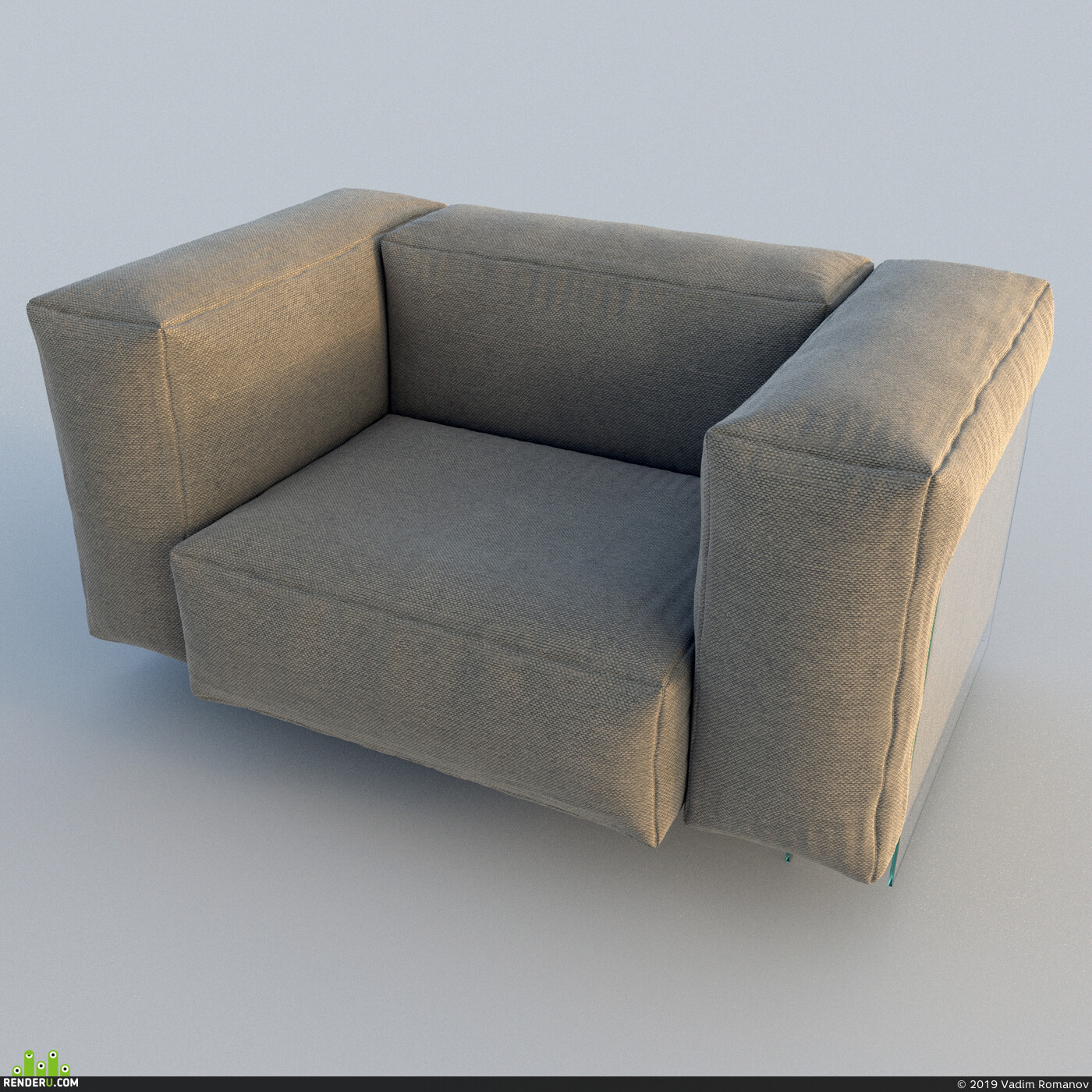 Vadim Romanov. Sofa and armchair: Glas Italia