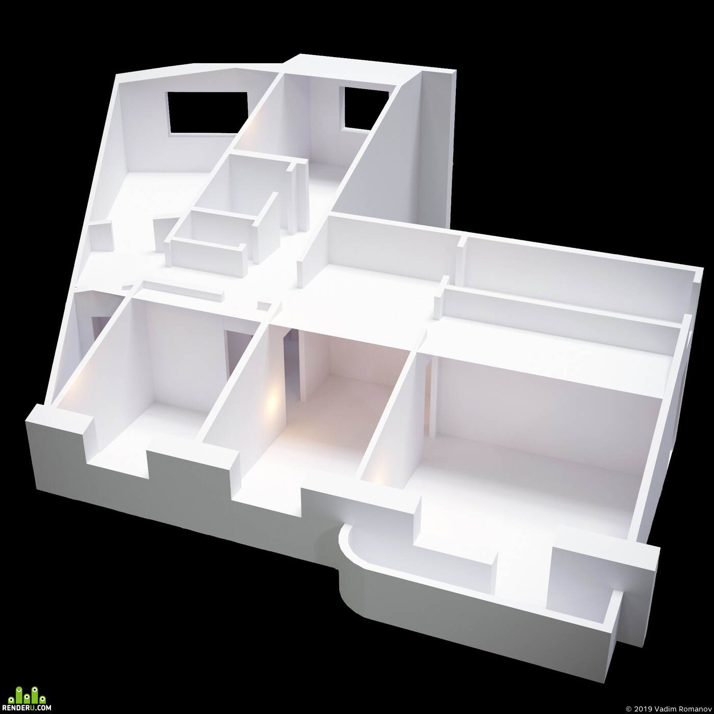 Vadim Romanov. Apartment layout.