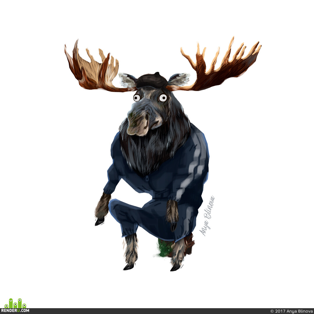Anya Blinova. Cool moose