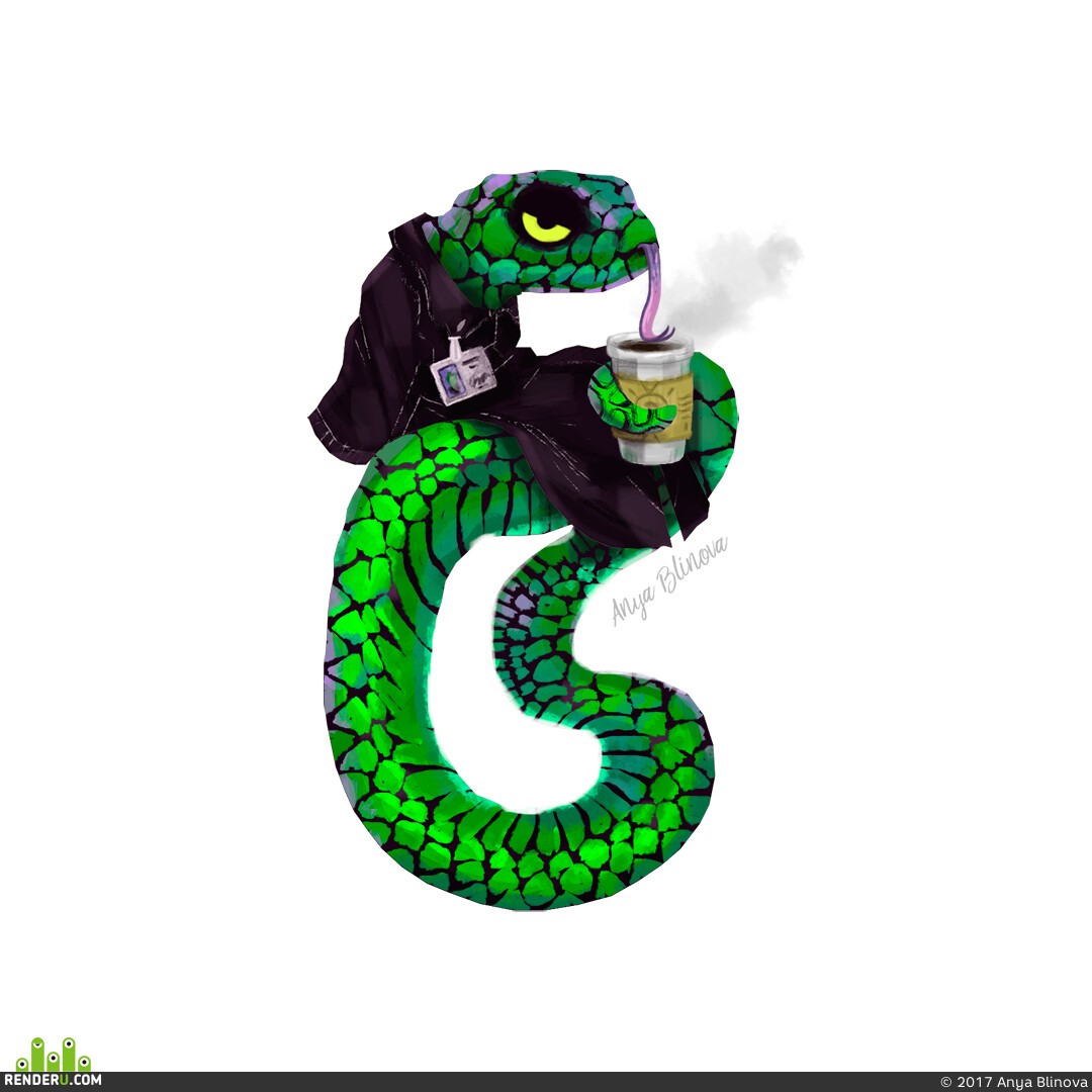 Anya Blinova. Office snake