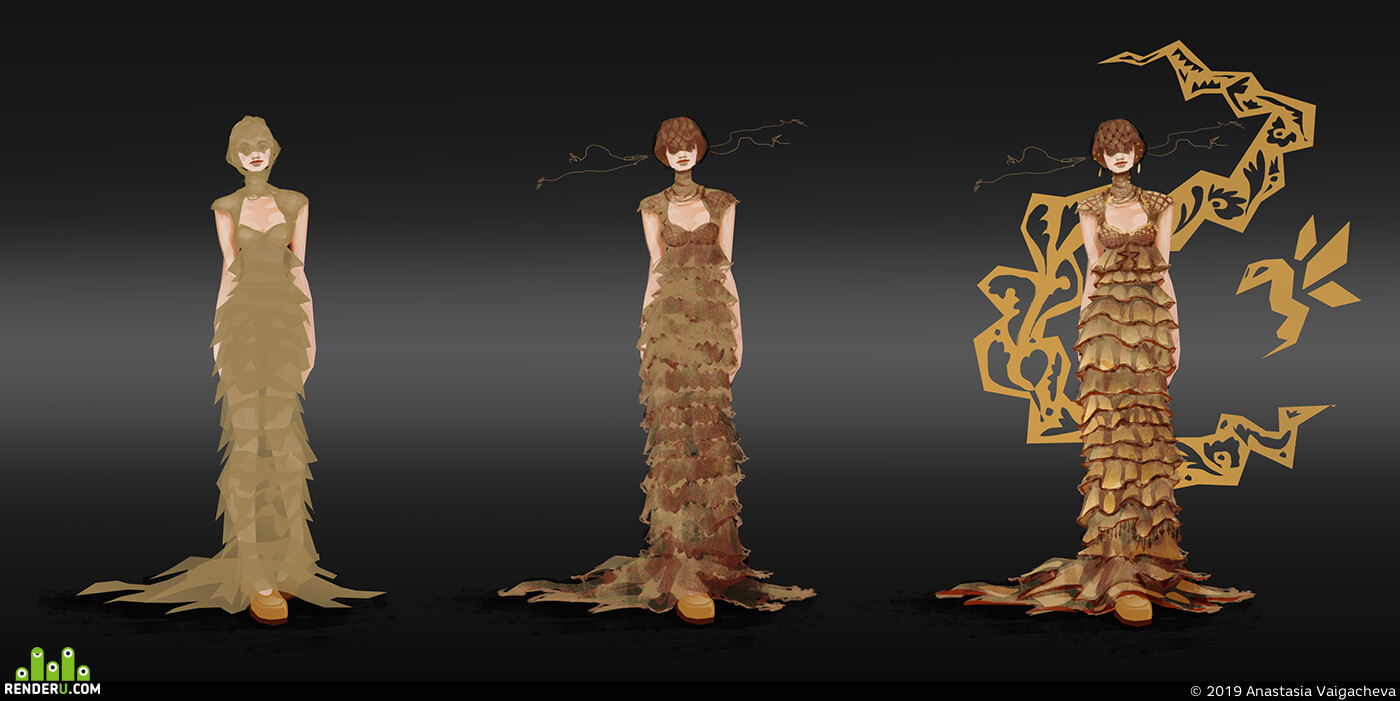Anastasia Vaigacheva. Fashion concept art + studies