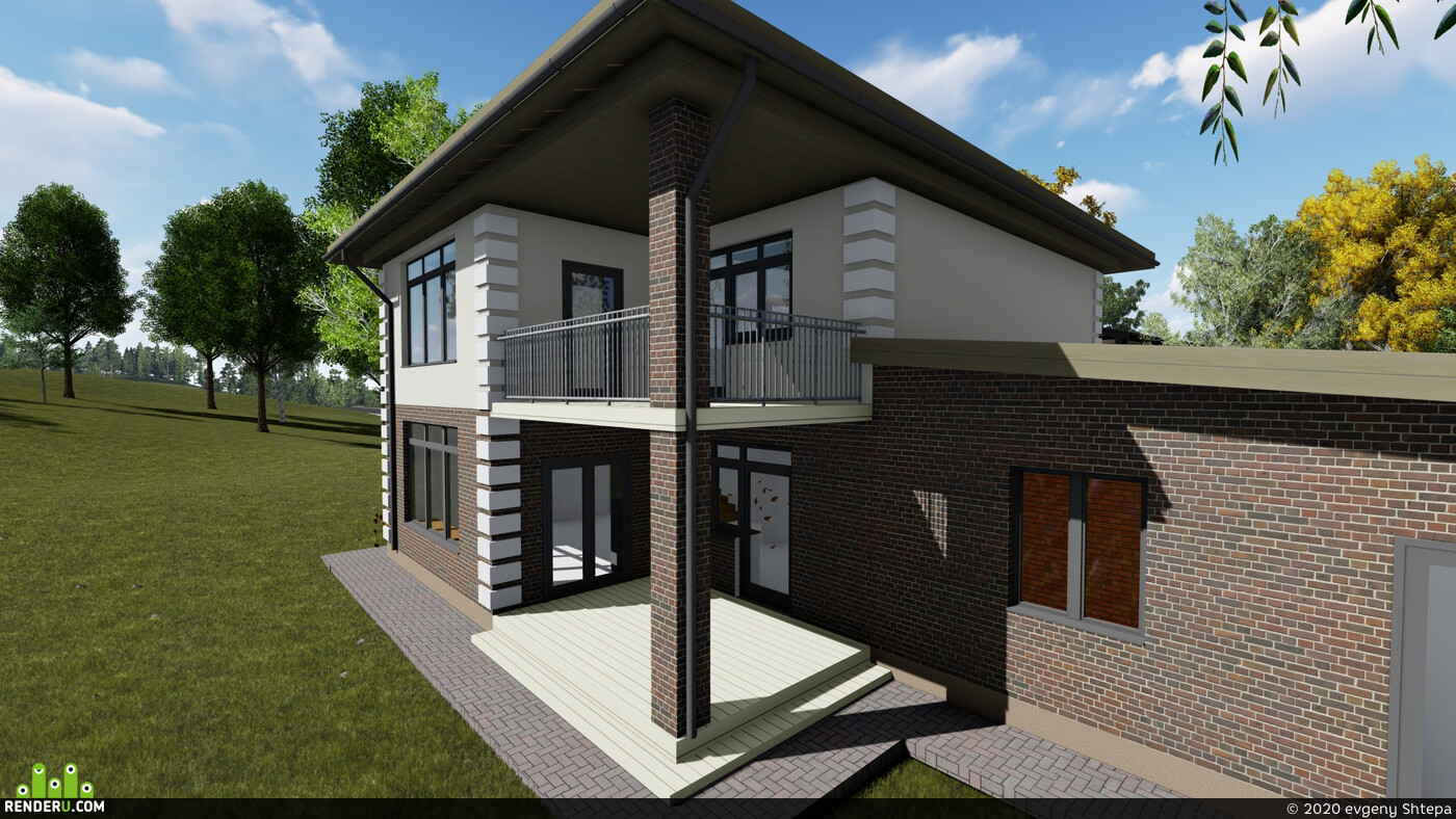 evgeny Shtepa. The project of a house with a garage