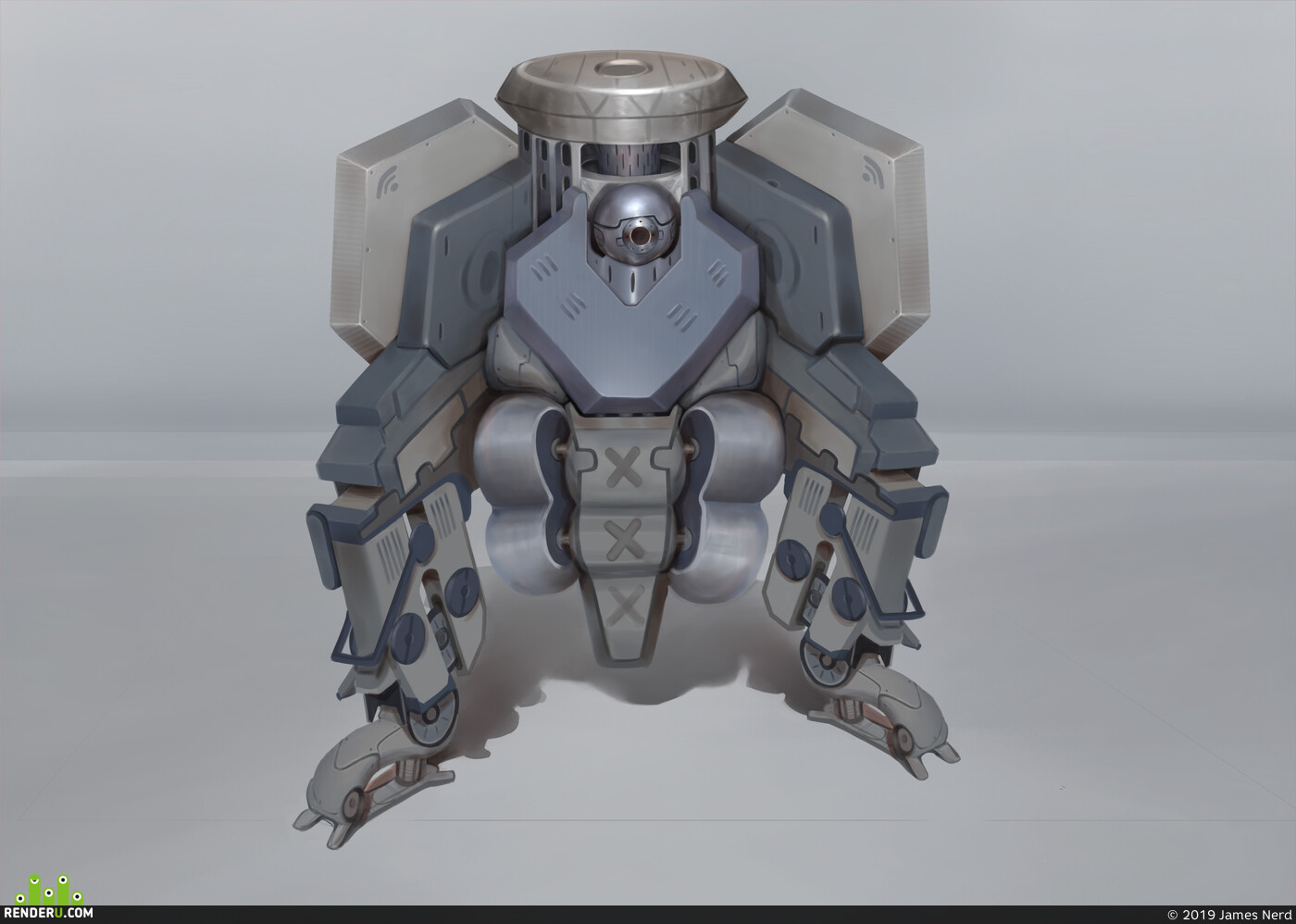 James Nerd. Communication robot