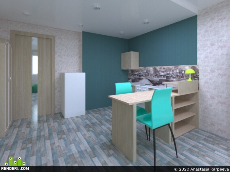 Anastasia Karpeeva. House studio kitchen