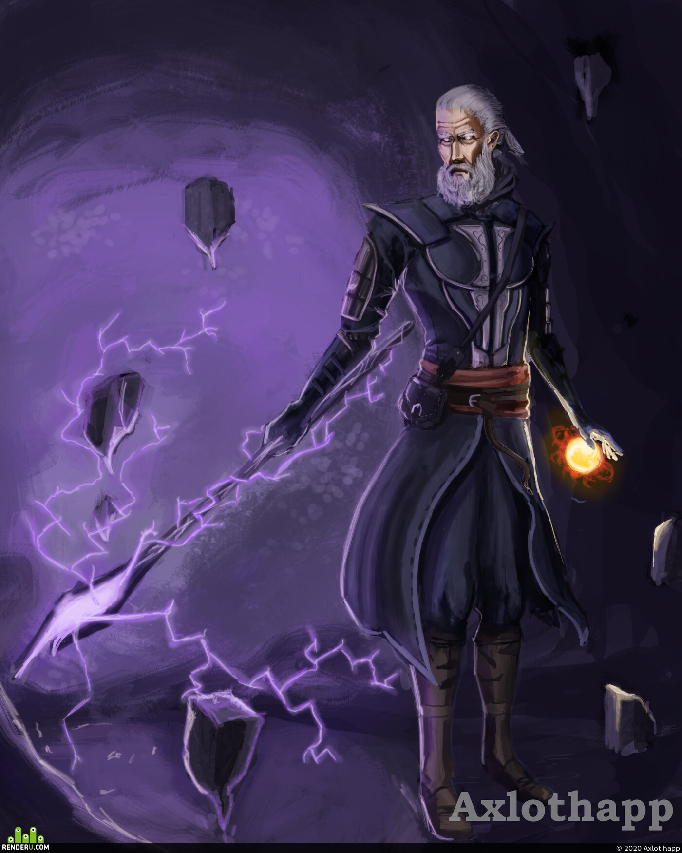 Axlot happ. Wizard elemental