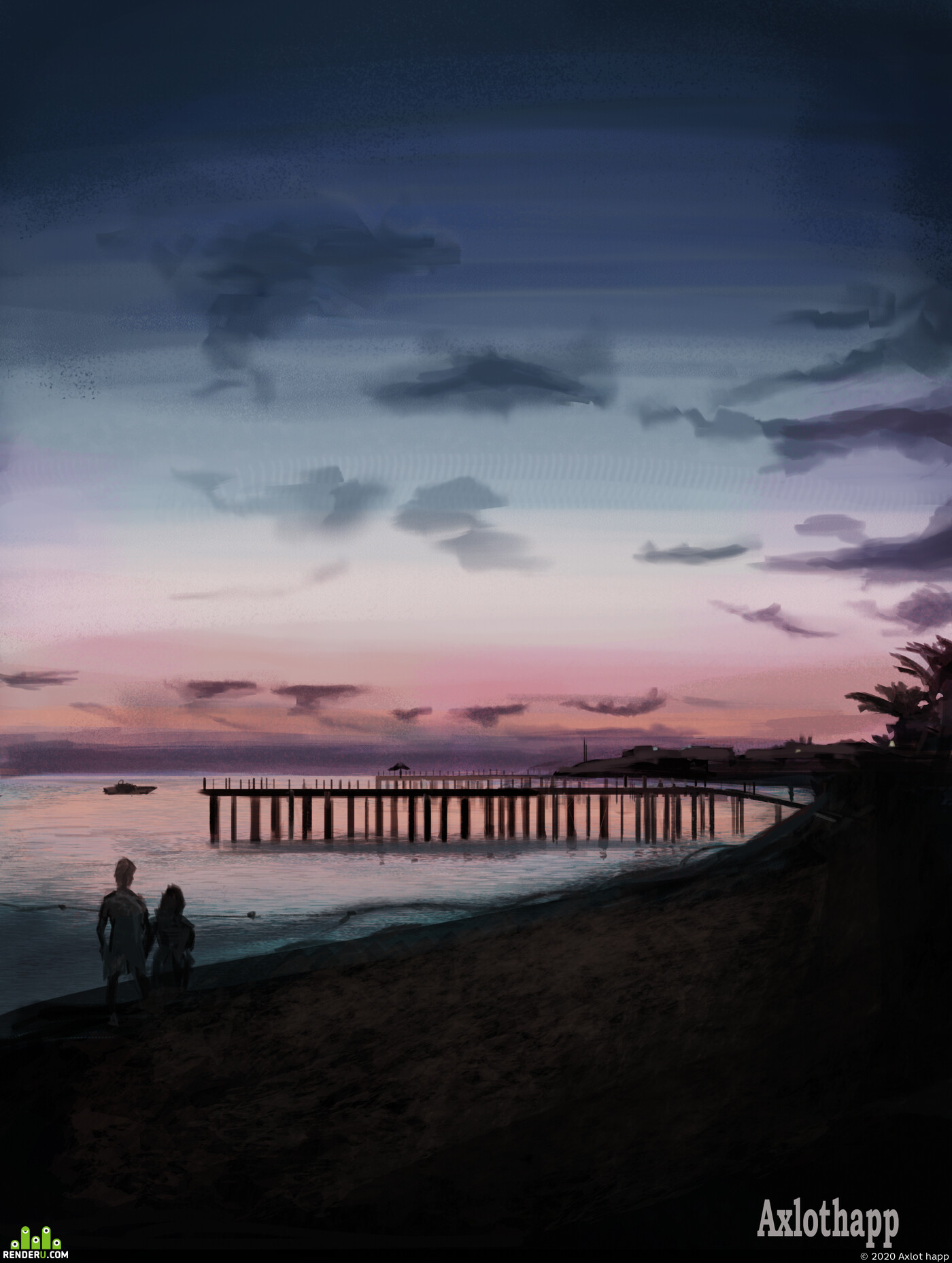 Axlot happ. Sunset