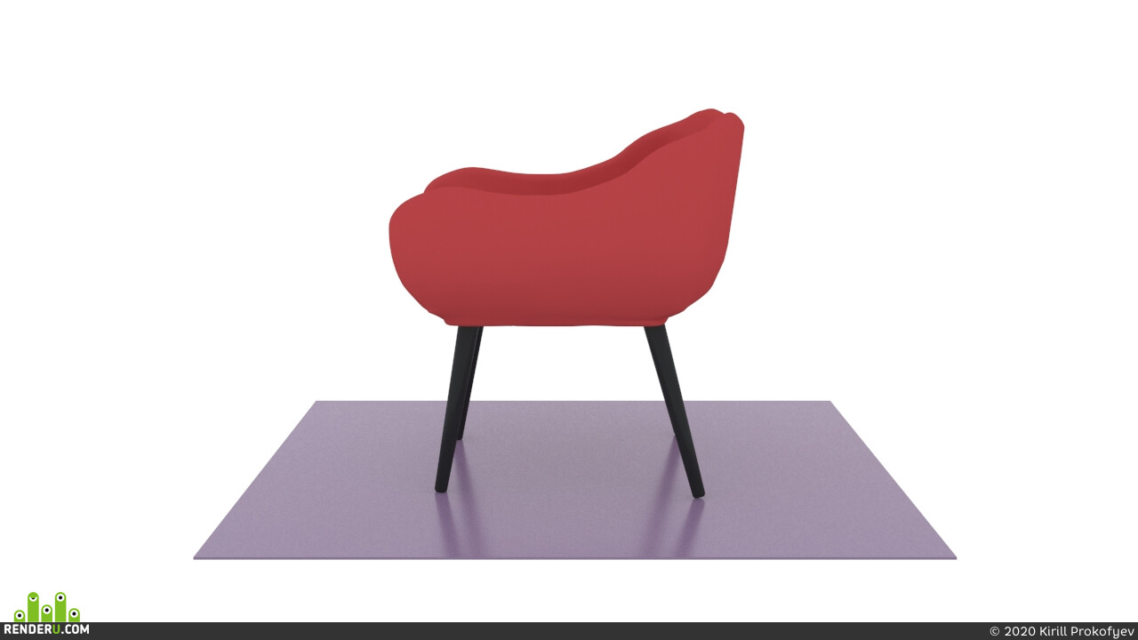 Kirill Prokofyev. Red chair-sofa