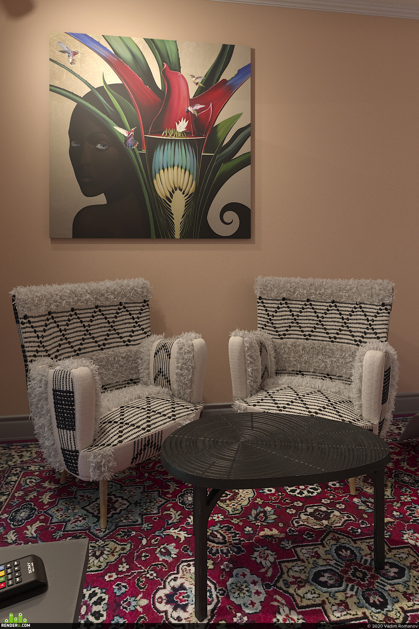 Vadim Romanov. Living room and loggia