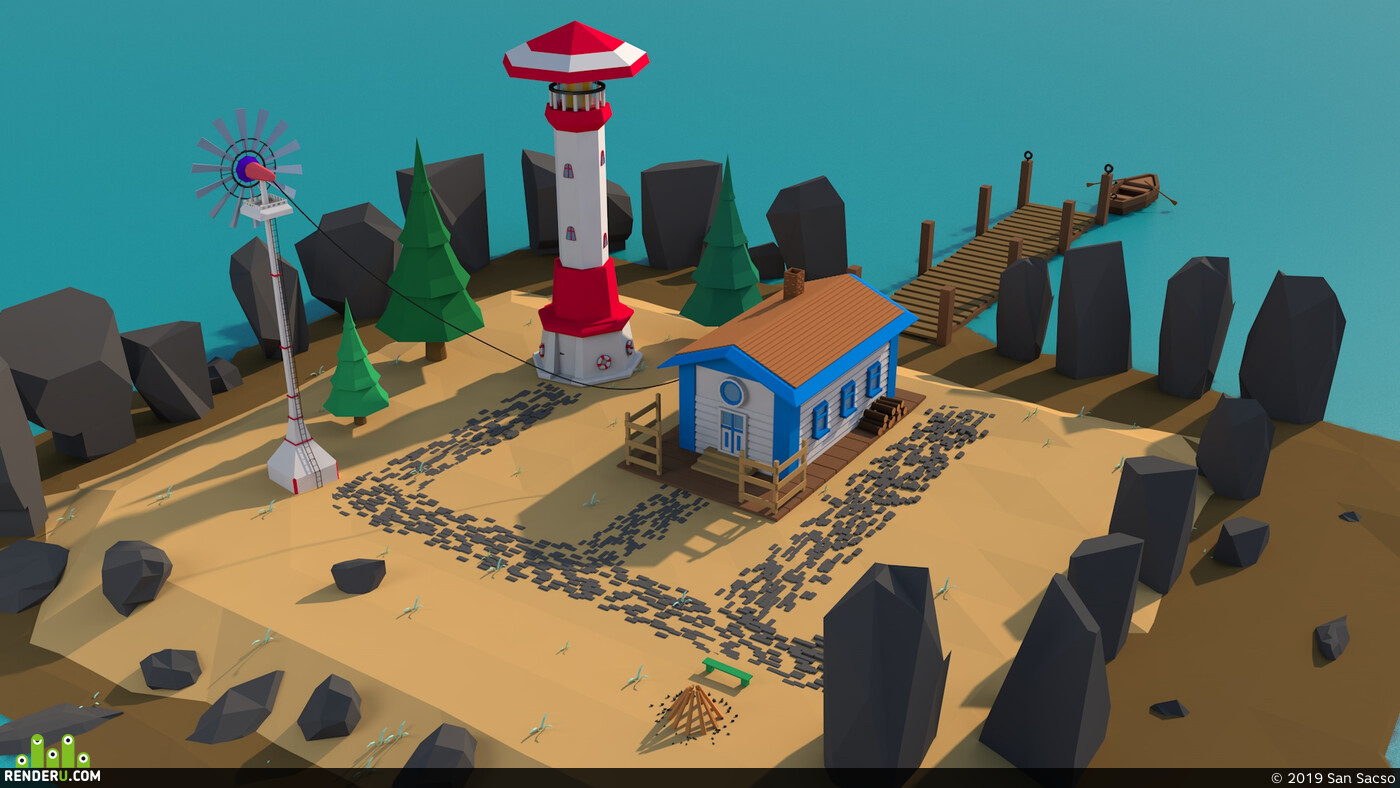 San Sacso. Lighthouse